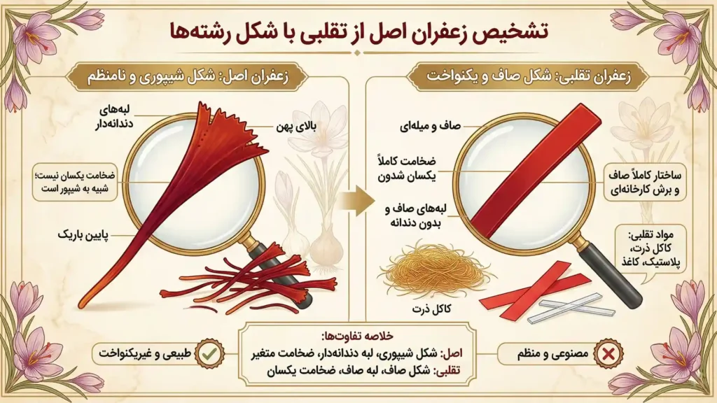 چکونه زعفران اصل را از تقلبی تشخیص دهیم؟