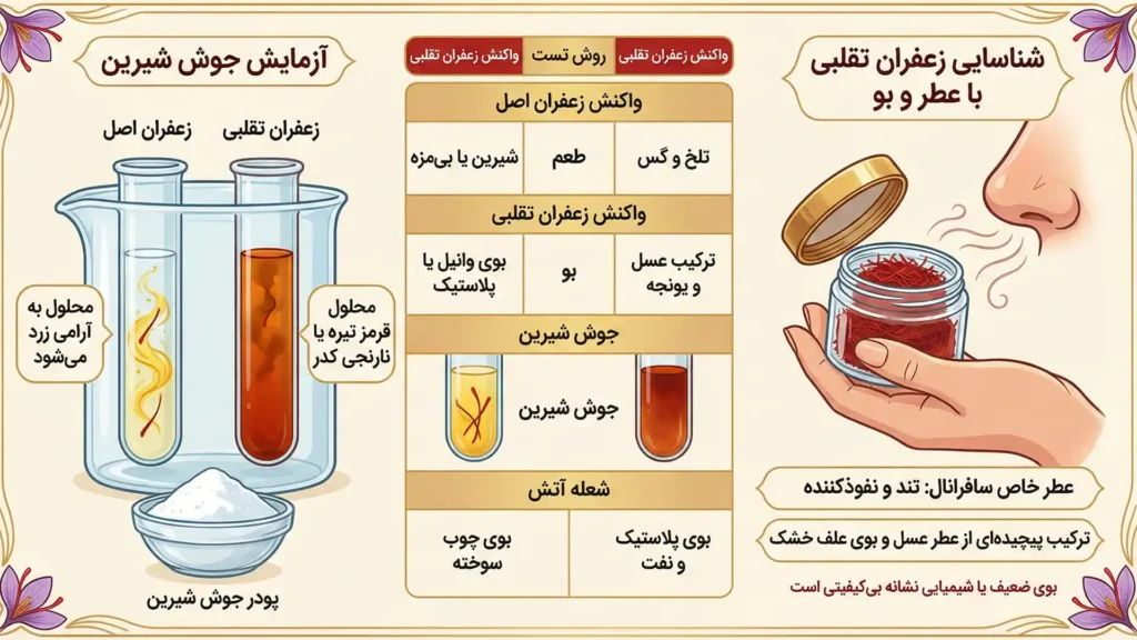 چکونه زعفران اصل را تشخیص دهیم؟