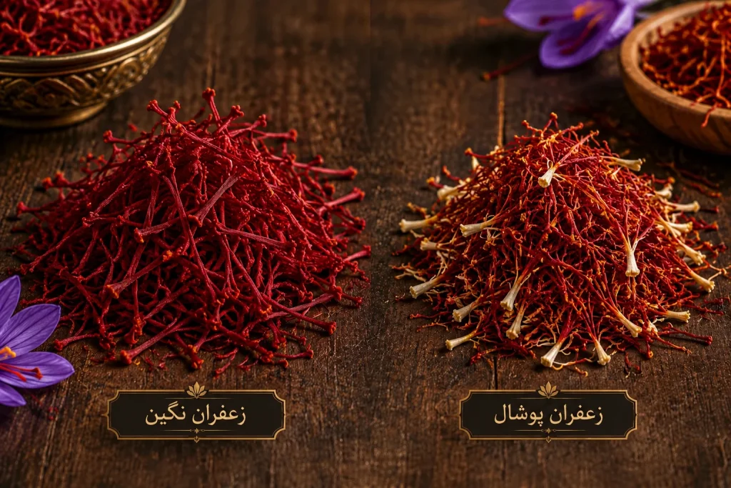 تفاوت زعفران نگین و پوشال-زعفران خانواده